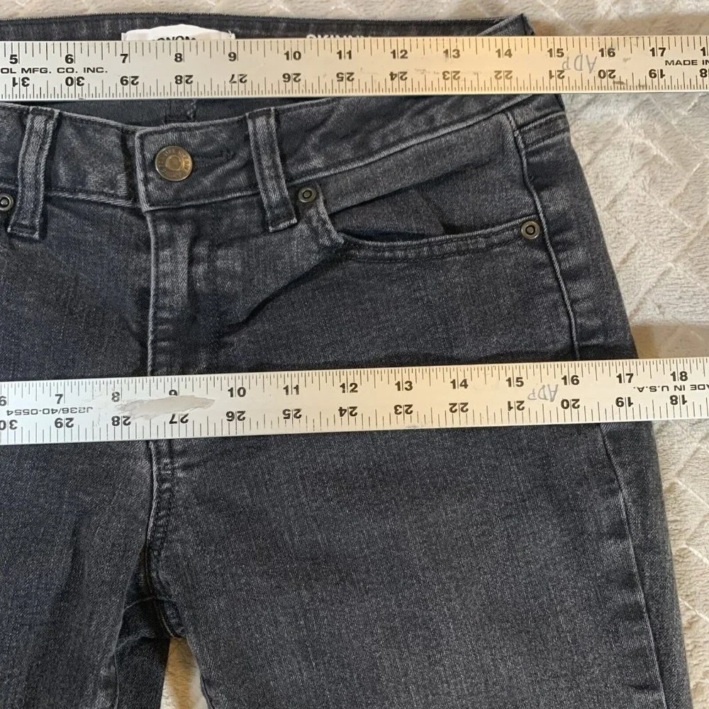 Sonoma Womens 8 Denim Jeans Faded Black Classic Skinny Low Rise Stretch - Picture 4 of 8